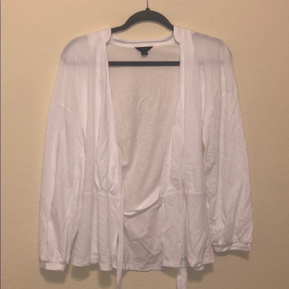 Wrap around long sleeve blouse